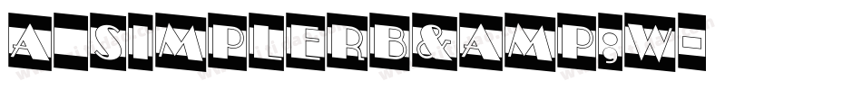 a_SimplerB&W字体转换