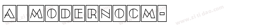 a_ModernoCm字体转换