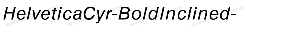 HelveticaCyr-BoldInclined字体转换