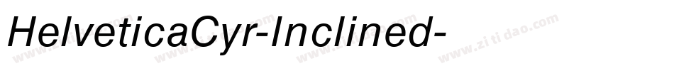 HelveticaCyr-Inclined字体转换
