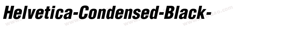 Helvetica-Condensed-Black字体转换