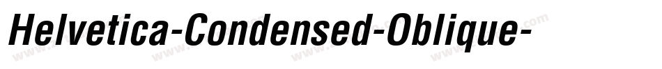 Helvetica-Condensed-Oblique字体转换