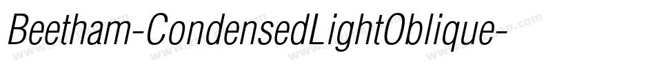 Beetham-CondensedLightOblique字体转换