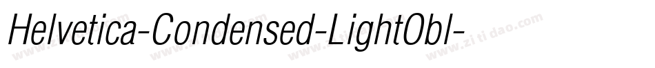 Helvetica-Condensed-LightObl字体转换