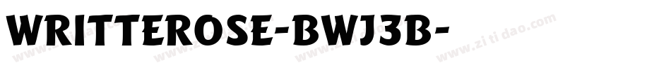 Writterose-BWj3B字体转换