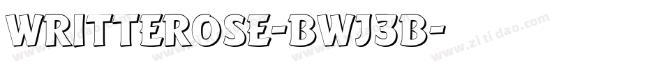 Writterose-BWj3B字体转换