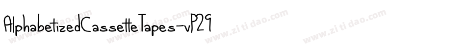 AlphabetizedCassetteTapes-vP29字体转换