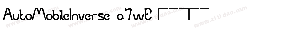 AutoMobileInverse-a7wE字体转换