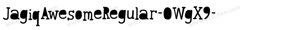 JagiqAwesomeRegular-0WgX9字体转换