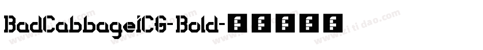 BadCabbageICG-Bold字体转换