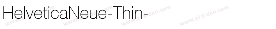 HelveticaNeue-Thin字体转换