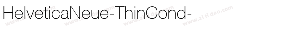 HelveticaNeue-ThinCond字体转换
