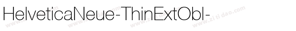 HelveticaNeue-ThinExtObl字体转换