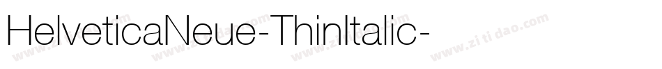 HelveticaNeue-ThinItalic字体转换