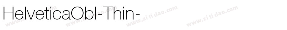 HelveticaObl-Thin字体转换