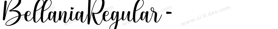 BellaniaRegular字体转换
