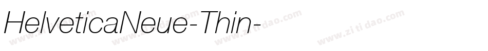 HelveticaNeue-Thin字体转换