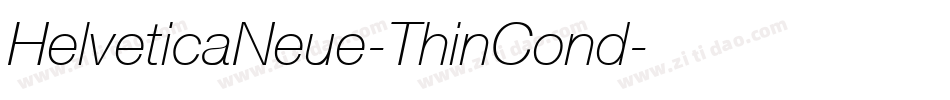 HelveticaNeue-ThinCond字体转换