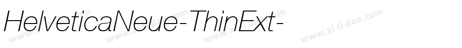 HelveticaNeue-ThinExt字体转换