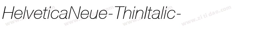 HelveticaNeue-ThinItalic字体转换