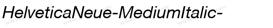 HelveticaNeue-MediumItalic字体转换