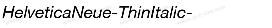 HelveticaNeue-ThinItalic字体转换