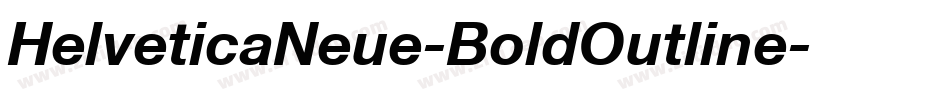 HelveticaNeue-BoldOutline字体转换