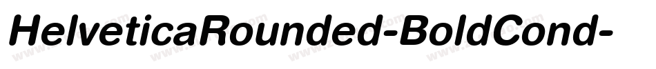 HelveticaRounded-BoldCond字体转换