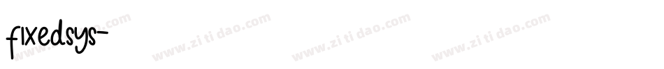 fixedsys字体转换