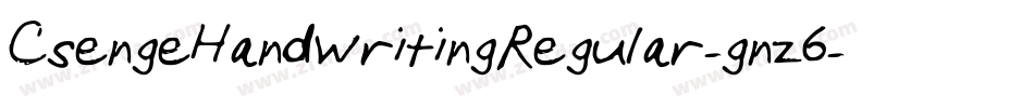 CsengeHandwritingRegular-gnz6字体转换