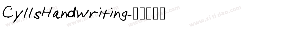 CyllsHandwriting字体转换