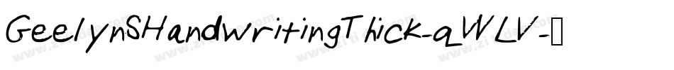 GeelynSHandwritingThick-qWLV字体转换