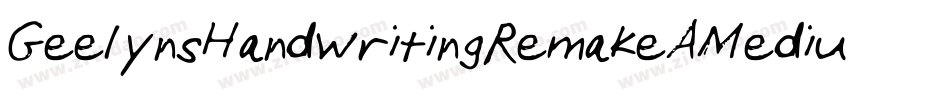GeelynsHandwritingRemakeAMedium-DRvx字体转换