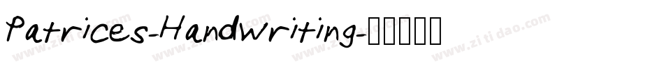 Patrices-Handwriting字体转换