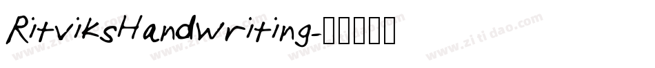 RitviksHandwriting字体转换
