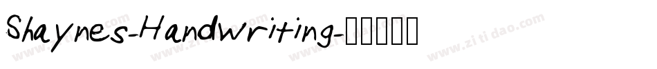 Shaynes-Handwriting字体转换