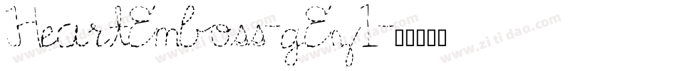 HeartEmboss-gEz1字体转换