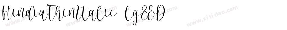 HindiaThinItalic-lg8ED字体转换