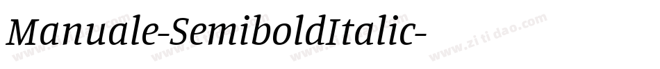 Manuale-SemiboldItalic字体转换