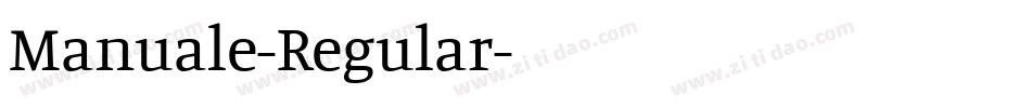 Manuale-Regular字体转换