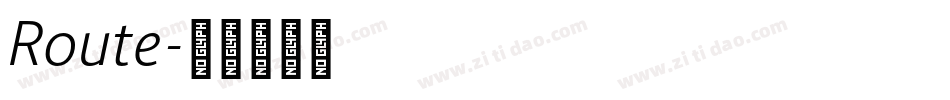Route字体转换