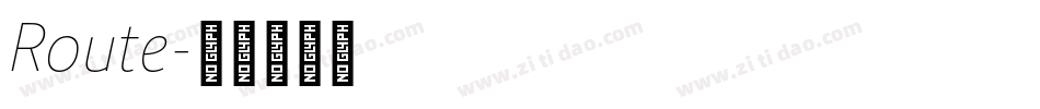 Route字体转换