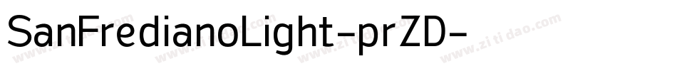 SanFredianoLight-prZD字体转换