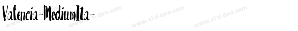 Valencia-MediumIta字体转换