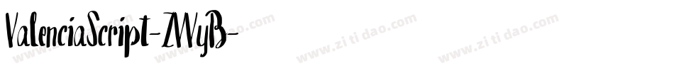 ValenciaScript-ZVVyB字体转换