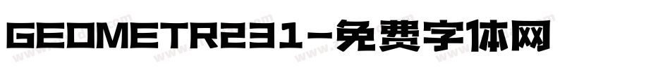 GEOMETR231字体转换