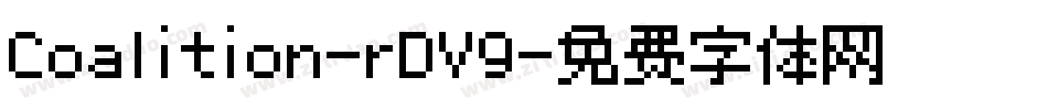 Coalition-rDV9字体转换