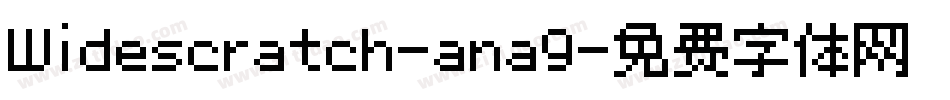 Widescratch-ana9字体转换