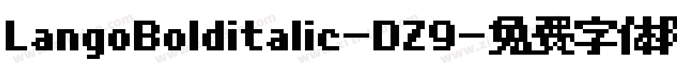 LangoBolditalic-DZ9字体转换
