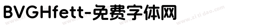 BVGHfett字体转换